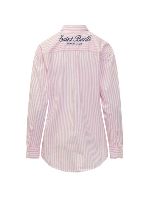 Camicia donna Brigitte in cotone a righe rosa MC2 SAINT BARTH | BRIGITTE01365L